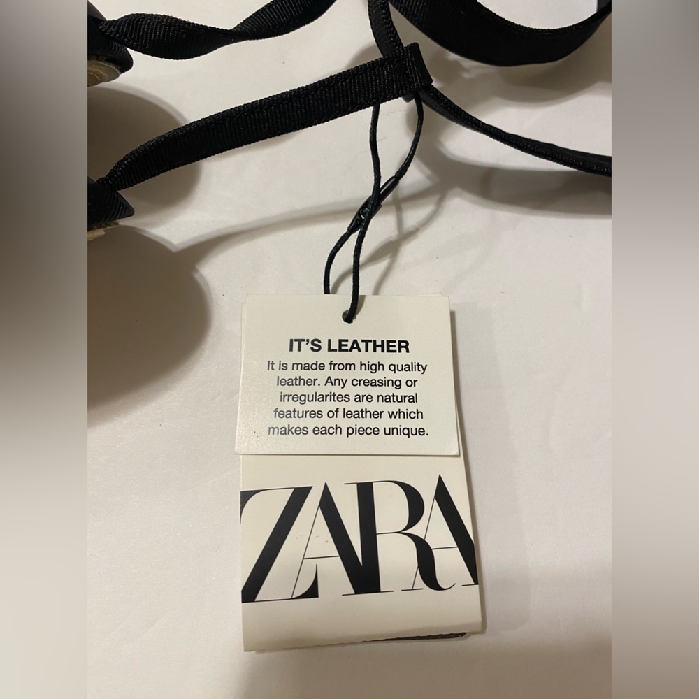 ZARA ANIMAL PRINT LEATHER SLINGBACK STILETTO HEELS - Picture 10 of 11
